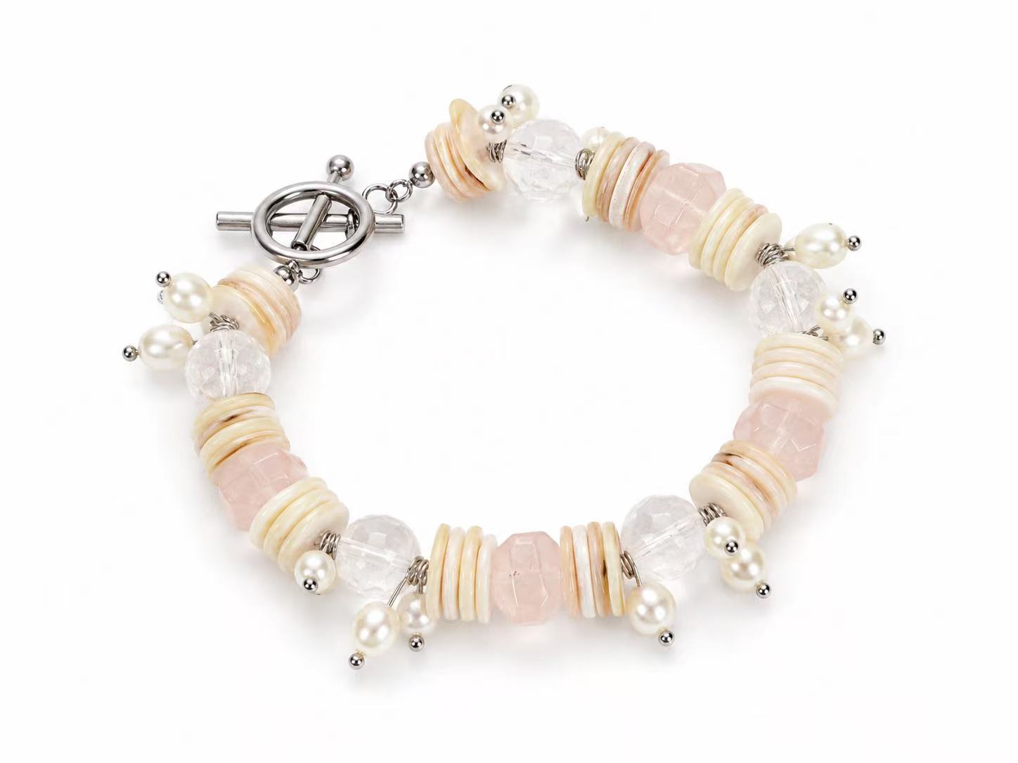 Soft arrival bracelet photographed on a white background